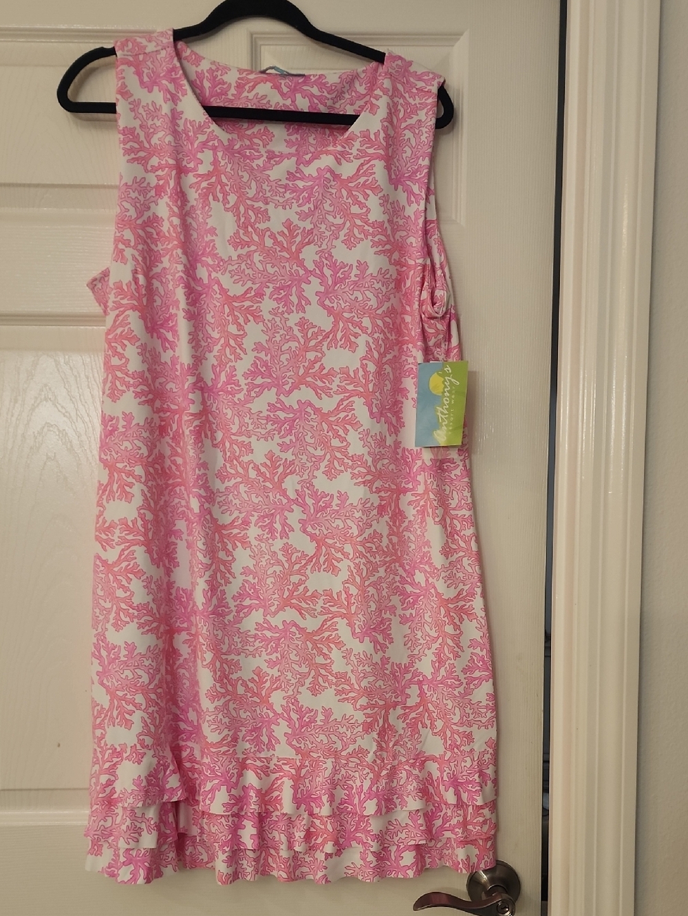 Anthony's Resort Wear Coral Pink And White Dress Nwt Size 1X